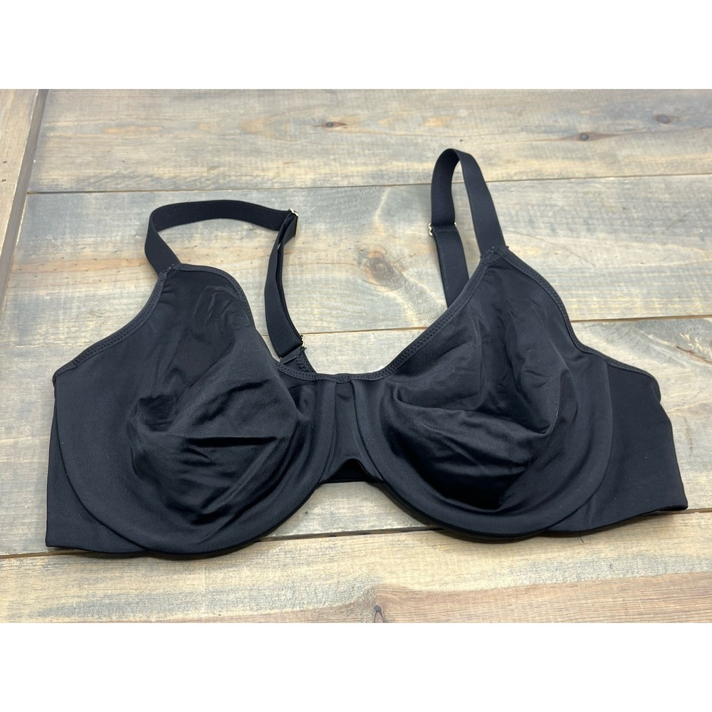 Delimira 38D Bra‎ Black Full Coverage Underwire Back Closure Excellent
